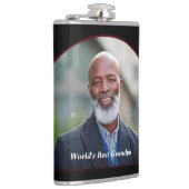 Das weltbeste Großvater-Vater-Foto personalisieren Flachmann (Rechts)