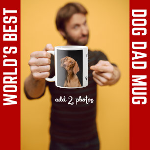 Das weltbeste Hunde-Vater-Herz-Paw-2-Foto Kaffeetasse