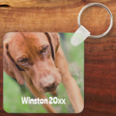 Das weltbeste Hunde-Vater-Herz-Paw-2-Foto Schlüsselanhänger (Rückseite)