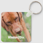 Das weltbeste Hunde-Vater-Herz-Paw-2-Foto Schlüsselanhänger (Rückseite)