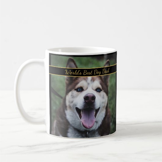 Das weltbeste Hunde-Vater-Pet-Foto Kaffeetasse (Links)