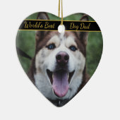 Das weltbeste Hunde-Vater-Pet-Foto Keramik Ornament (Rechts)
