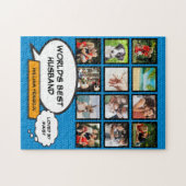 Das weltbeste Husband 12 Foto Blue Fun Comic Puzzle (Horizontal)