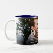 Das weltbeste Husband-Definition-Foto Zweifarbige Tasse (Links)