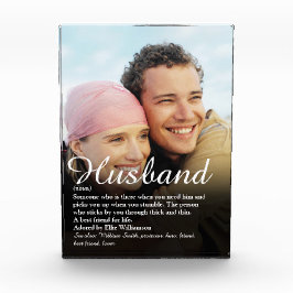 Das weltbeste Husband-Definition-Script-Foto Fotoblock