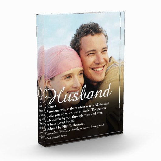 Das weltbeste Husband-Definition-Script-Foto Fotoblock (Links)