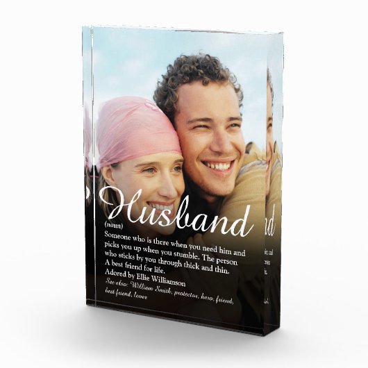 Das weltbeste Husband-Definition-Script-Foto Fotoblock (Rechts)