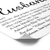 Das weltbeste Husband-Skript für die Definition Poster (Ecke)