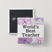 Das weltbeste Lehrer-Button Button (Vorne & Hinten)