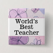 Das weltbeste Lehrer-Button Button (Vorderseite)