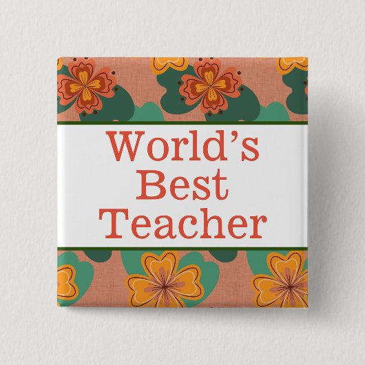 Das weltbeste Lehrer-Button Button (Vorderseite)