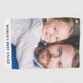 Das weltbeste Onkel-Nichte-Nephew-Foto Golfhandtuch (Horizontal)
