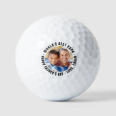 Das weltbeste Papa-Vatertag-Foto Golfball (Vorderseite)