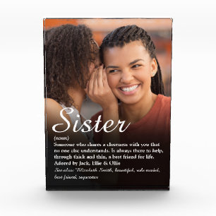 Das weltbeste Sister Definition Script-Foto Fotoblock