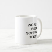 Das weltbeste Software-Tester Kaffeetasse (VorderseiteRechts)