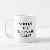 Das weltbeste Software-Tester Kaffeetasse (Links)