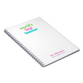 Das weltbeste Teacher Spiral Notebook Notizblock (Rechte Seite)