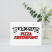 Das weltgrößte Pizzeria Postkarte (Stehend Vorderseite)