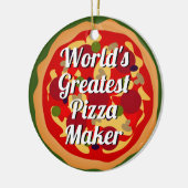 Das weltgrößte Weihnachtsgeschenk des Pizzaherstel Keramik Ornament (Links)