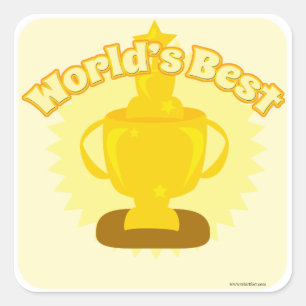 Das weltweit beste, anpassbare Design! Quadratischer Aufkleber