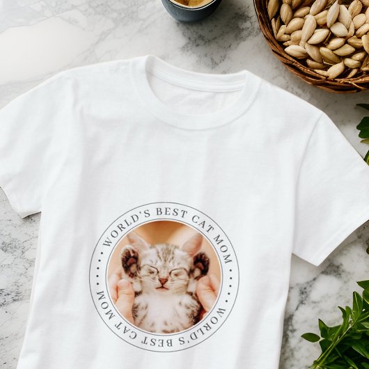 Das weltweit beste Cat Mama Classic Simple Foto T-Shirt