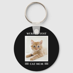 Das weltweit beste Cat Mama Custom Foto Personalis Schlüsselanhänger