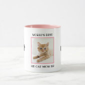 Das weltweit beste Cat Mama Custom Foto Personalis Tasse (Zentrum)