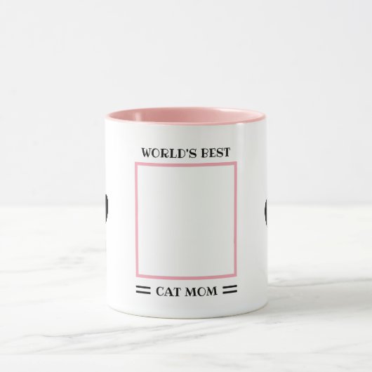 Das weltweit beste Cat Mama Custom Foto Personalis Tasse (Zentrum)
