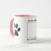 Das weltweit beste Cat Mama Custom Foto Personalis Tasse (Vorderseite Links)