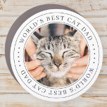 Das weltweit beste Cat Vater Classic Simple Foto Auto Magnet<br><div class="desc">Dieses einfache und klassische Design besteht aus Serifentypografie und fügt ein benutzerdefiniertes Foto hinzu.</div>