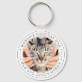 Das weltweit beste Cat Vater Classic Simple Foto Schlüsselanhänger (Rückseite)