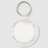 Das weltweit beste Cat Vater Classic Simple Foto Schlüsselanhänger (Vorderseite)