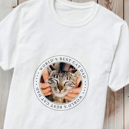 Das weltweit beste Cat Vater Classic Simple Foto T-Shirt