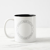 Das weltweit beste Cat Vater Classic Simple Foto Zweifarbige Tasse (Links)