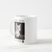 Das weltweit beste Cat Vater Custom Foto, Paw druc Kaffeetasse (Vorderseite Links)