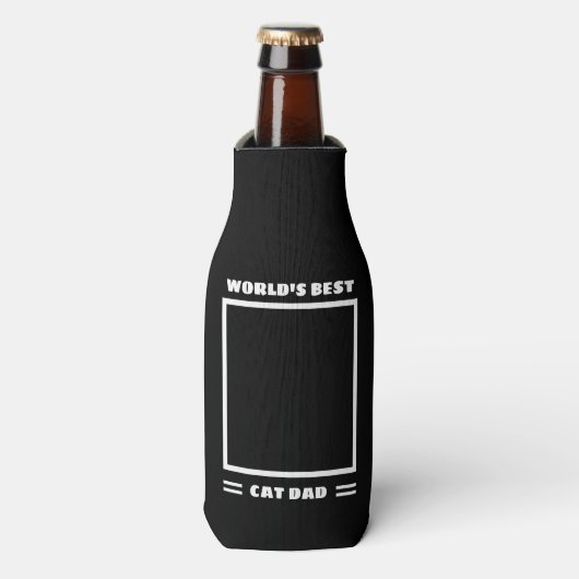 Das weltweit beste Cat Vater Custom Foto Personali Flaschenkühler (Flaschenvorderseite)