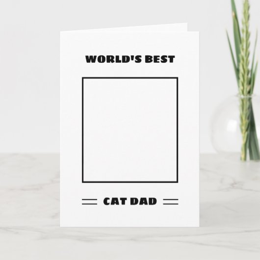 Das weltweit beste Cat Vater Custom Foto Personali Karte (Vorderseite)