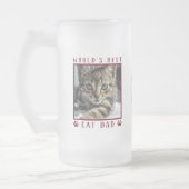 Das weltweit beste Cat Vater Red Paw druckt Pet Na Mattglas Bierglas (Links)