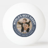 Das weltweit beste Daddy-Niedliche Vatertag-Foto Tischtennisball (Rückseite)