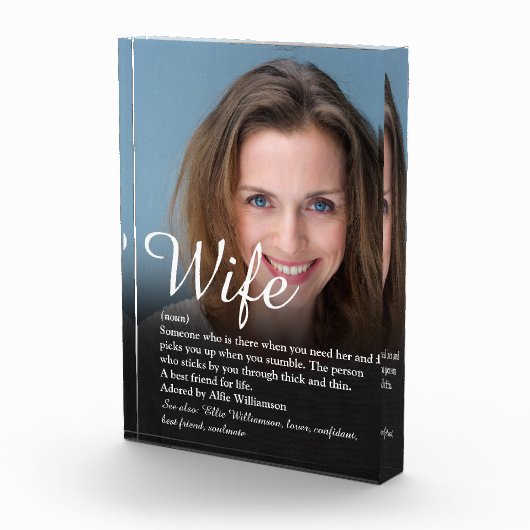 Das weltweit beste Definitionsthema für die Ehefra Fotoblock (Rechts)