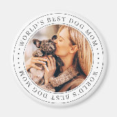 Das weltweit beste Dog Mama Classic Simple Foto Magnet (Vorne)