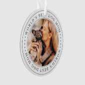 Das weltweit beste Dog Mama Classic Simple Foto Ornament (Vorderseite)