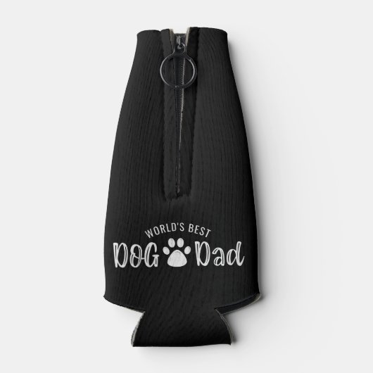 Das weltweit beste DOG-VATER-Foto druckt Farbe Flaschenkühler (Rückseite)