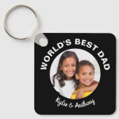 Das weltweit beste Foto für den Vater und die Name Schlüsselanhänger (Vorderseite)