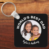 Das weltweit beste Foto für den Vater und die Name Schlüsselanhänger (Vorderseite)