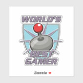 Das weltweit beste Gamer-Retro-Logo Aufkleber (Blatt)