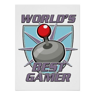 Das weltweit beste Gamer-Retro-Logo Poster