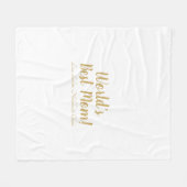 Das weltweit beste Goldskript für die Mama niedlic Fleecedecke (Vorderseite (Horizontal))