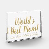 Das weltweit beste Goldskript für die Mama niedlic Fotoblock (Links)