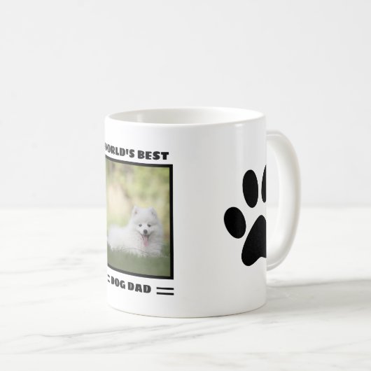 Das weltweit beste Hund-Vater-Custom-Foto Personal Kaffeetasse (VorderseiteRechts)